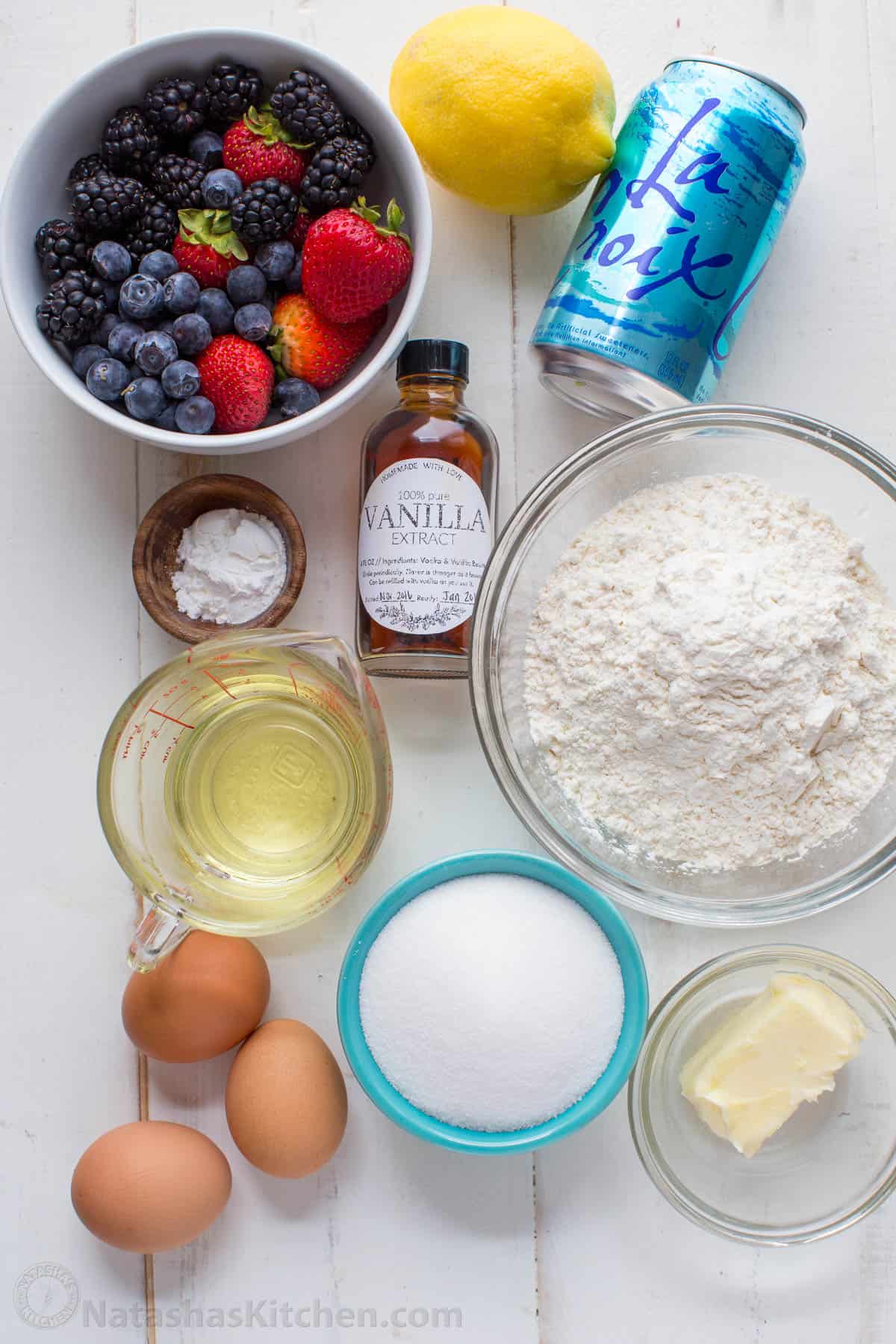 Ingredients for Berry Cake