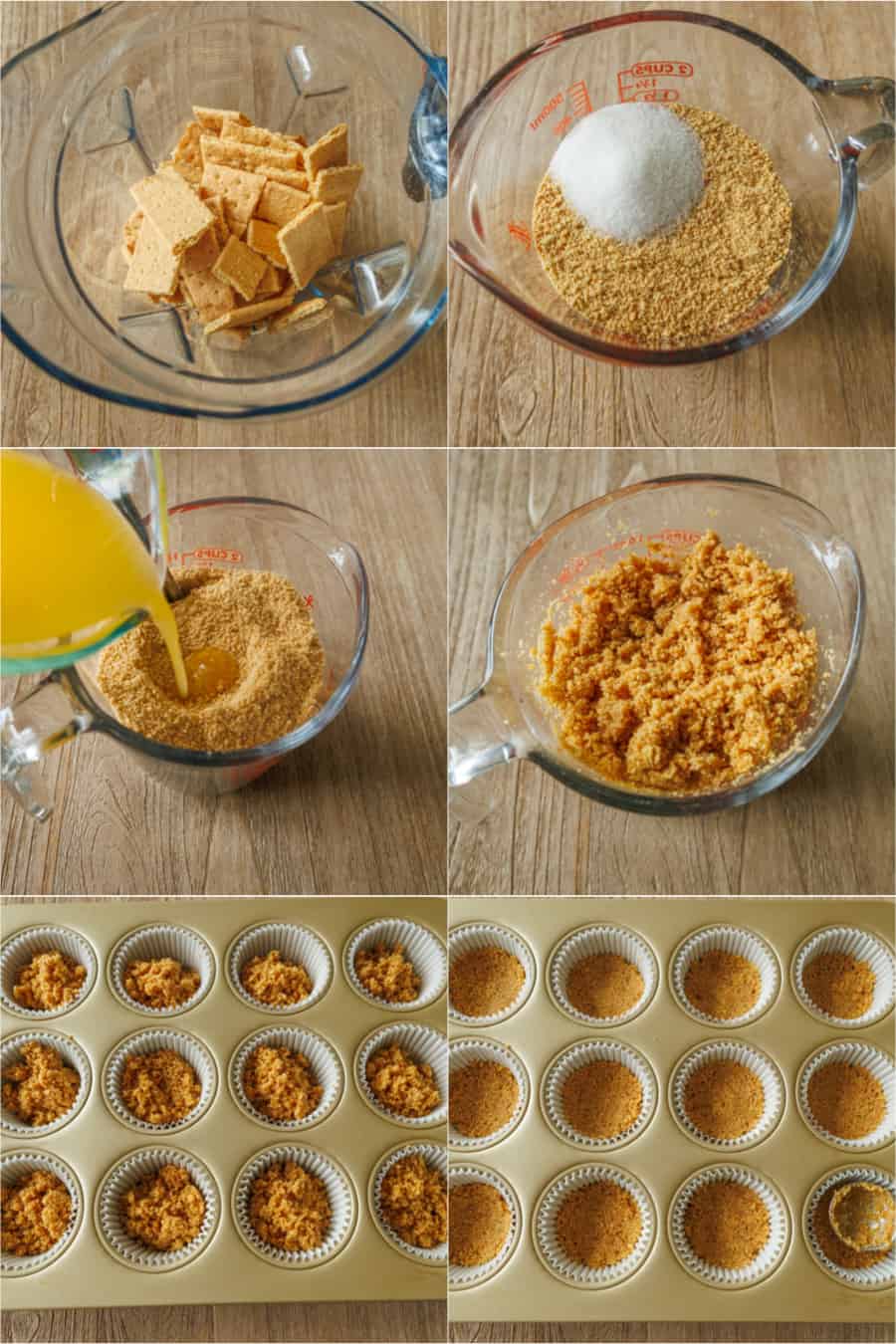 how to make graham cracker crust in a muffin pan